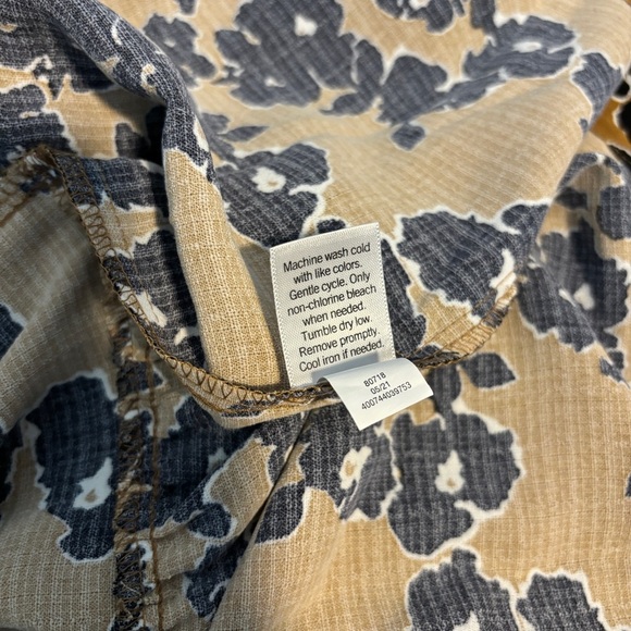 Nine West Floral Button Front Long Sleeve Tiered Flowy Mini Dress Size M - Picture 6 of 6